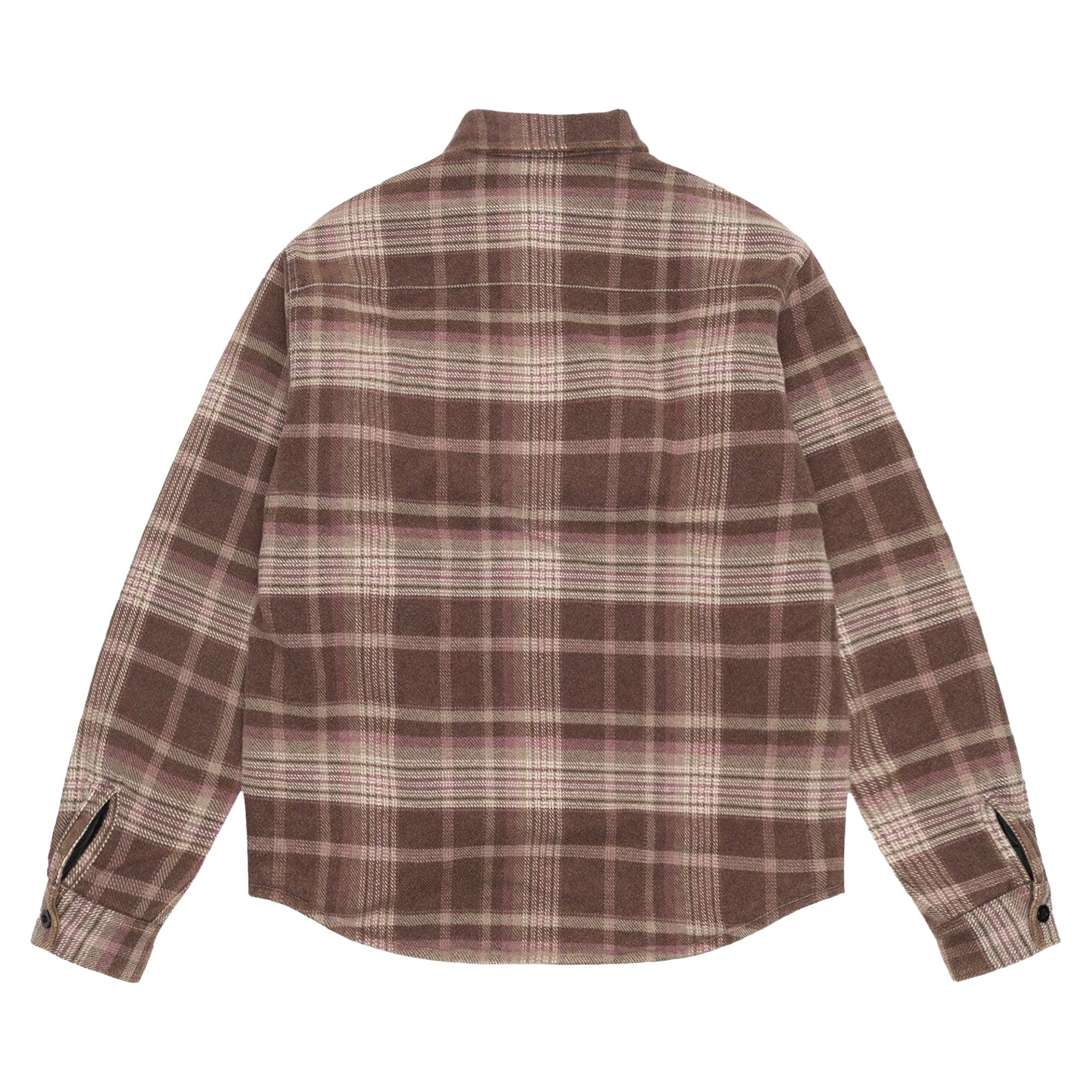 Stussy Heavy Washed Plaid Long-Sleeve Shirt 'Brown' - 2
