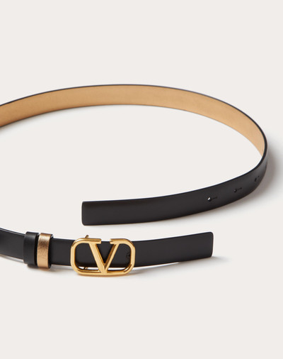 Valentino VLOGO SIGNATURE REVERSIBLE BELT IN SHINY AND METALLIC CALFSKIN 20MM outlook