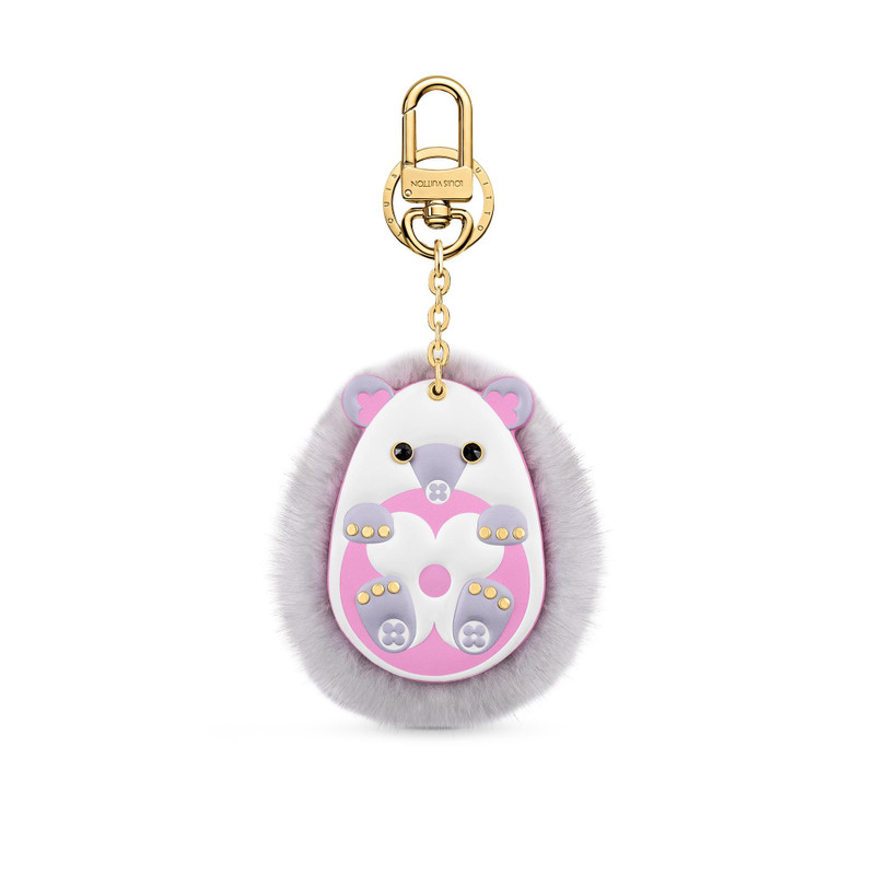 Louis Vuitton Hedgehog Fur Bag Charm and Key Holder