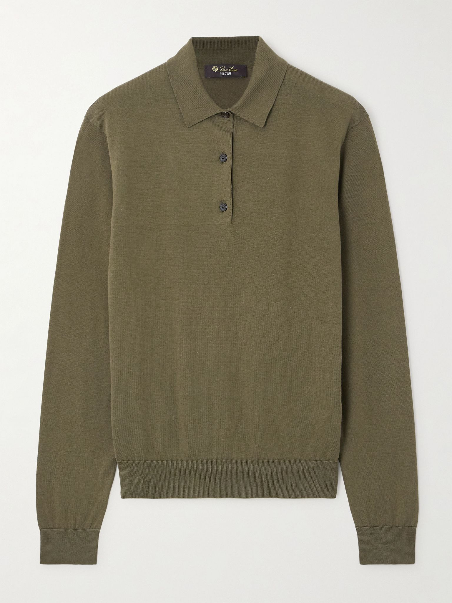 Cotton polo shirt Dark green - 1