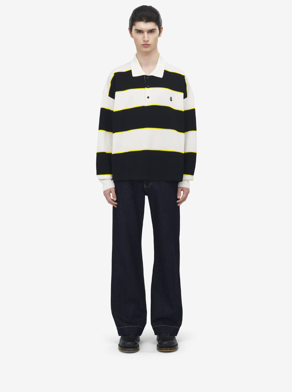 Alexander Mcqueen Men Knitted Strips Polo - 4