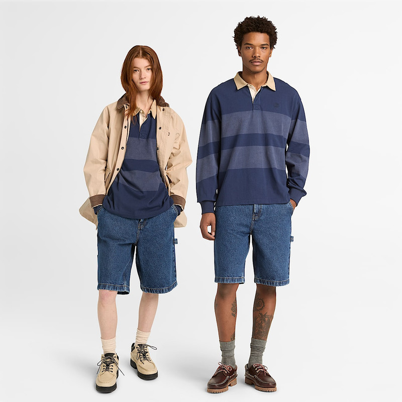 Timberland Striped Long-Sleeve Rugby Polo Shirt outlook