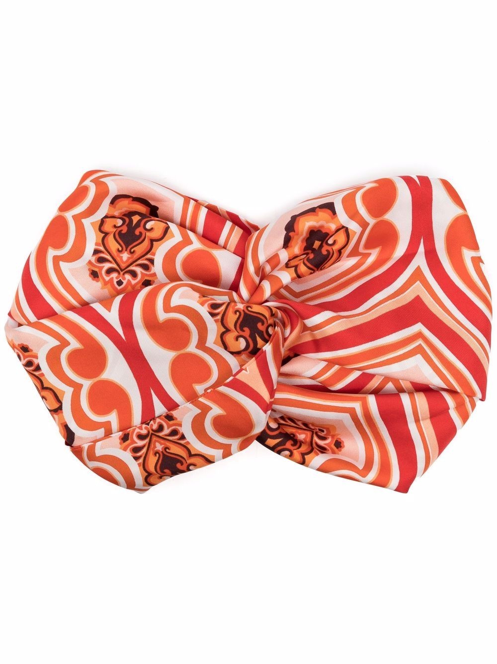 psychedelic-print silk scrunchie - 1