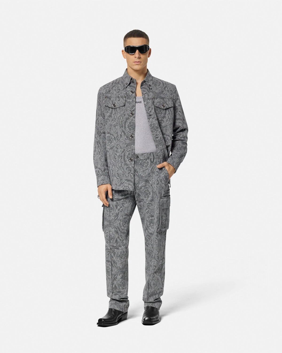 Barocco Jacquard Cargo Pants - 2