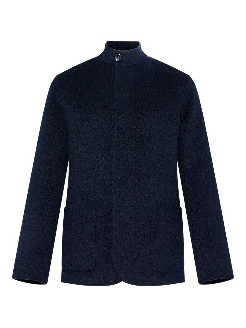 wool cashmere high-neck blazer 1