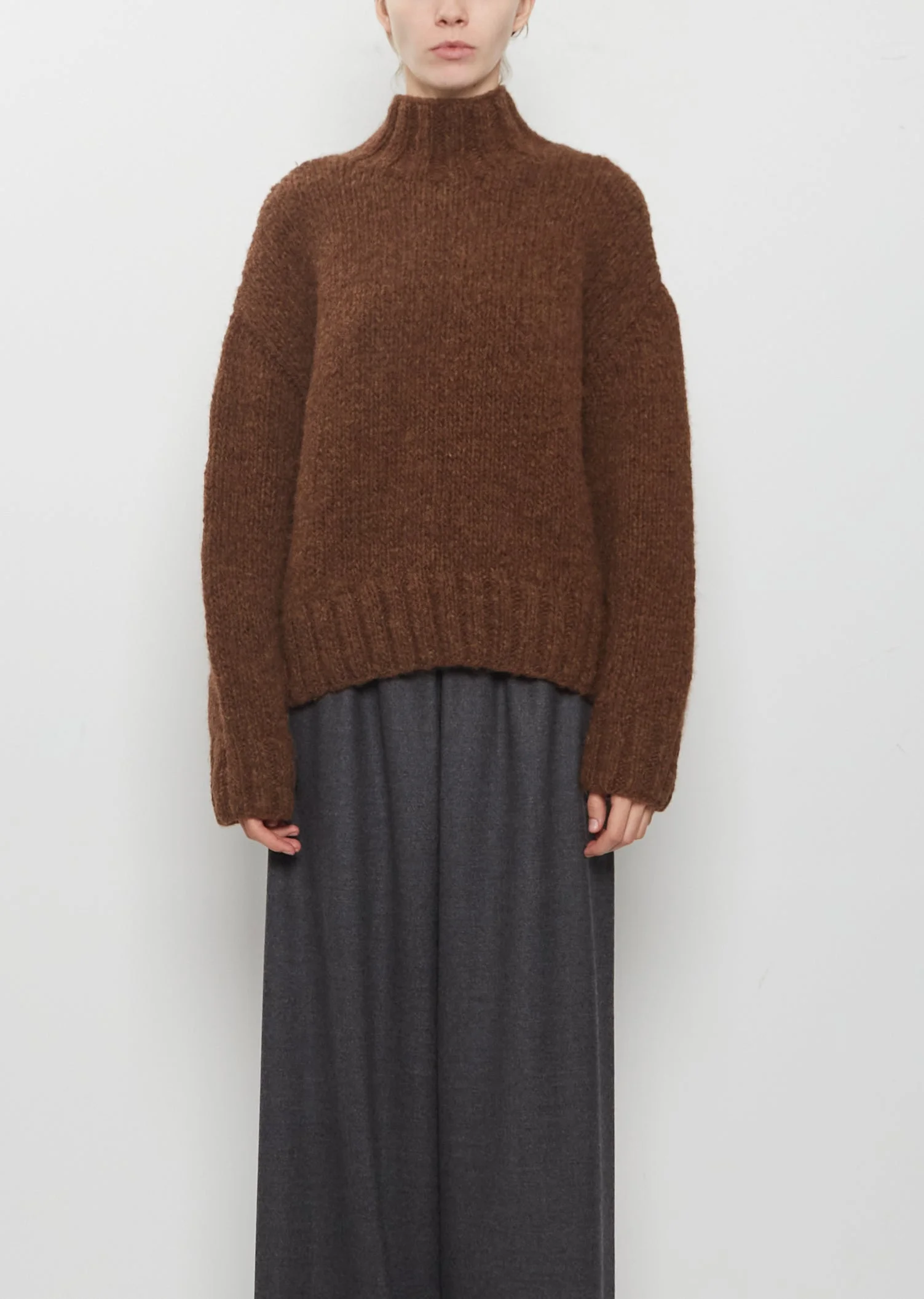 Handknit Mockneck — Rust Melange - 1