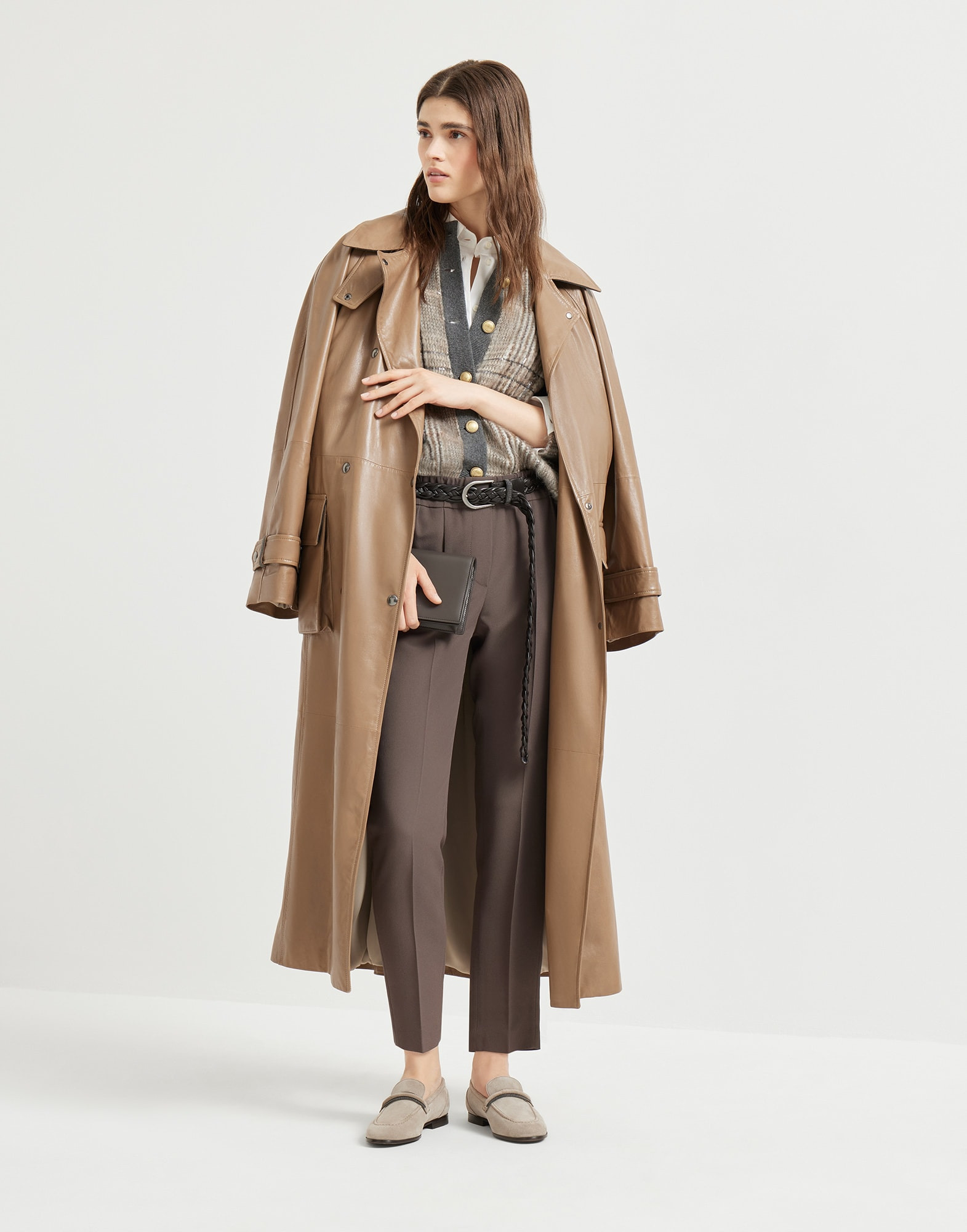 Silk and acetate crêpe cady tailored jogger trousers - 4