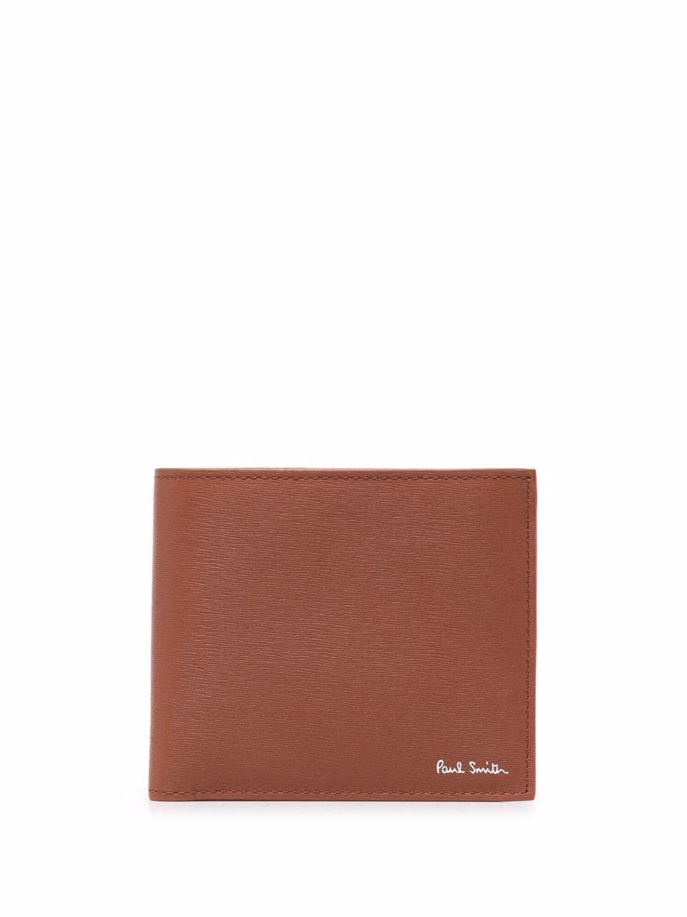 logo-print billfold leather wallet - 1