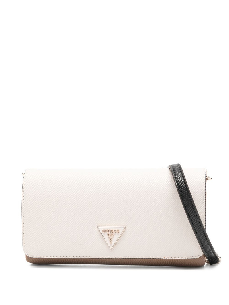Noelle logo-plaque clutch bag 1