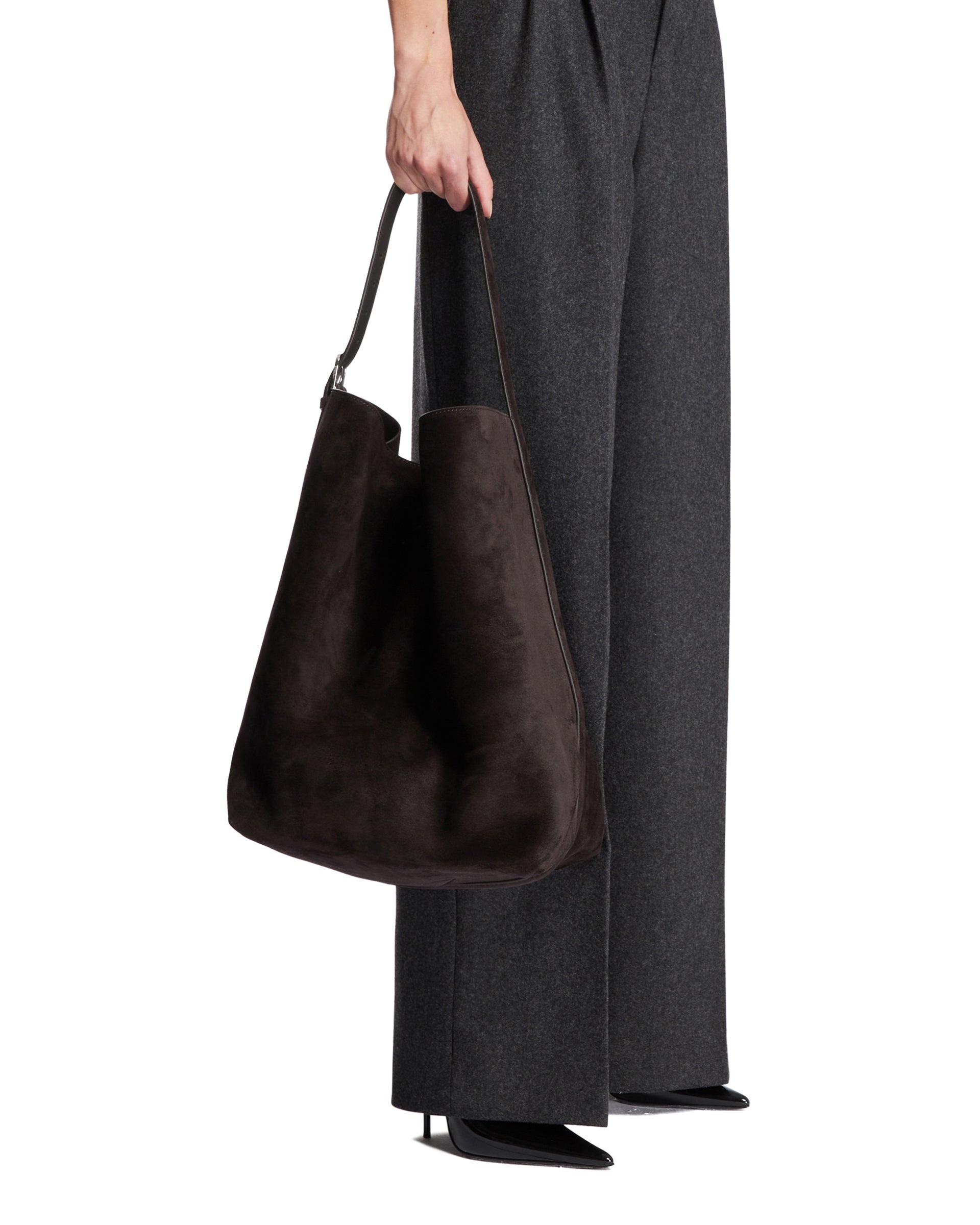 Brown Belted Tote Bag - 4