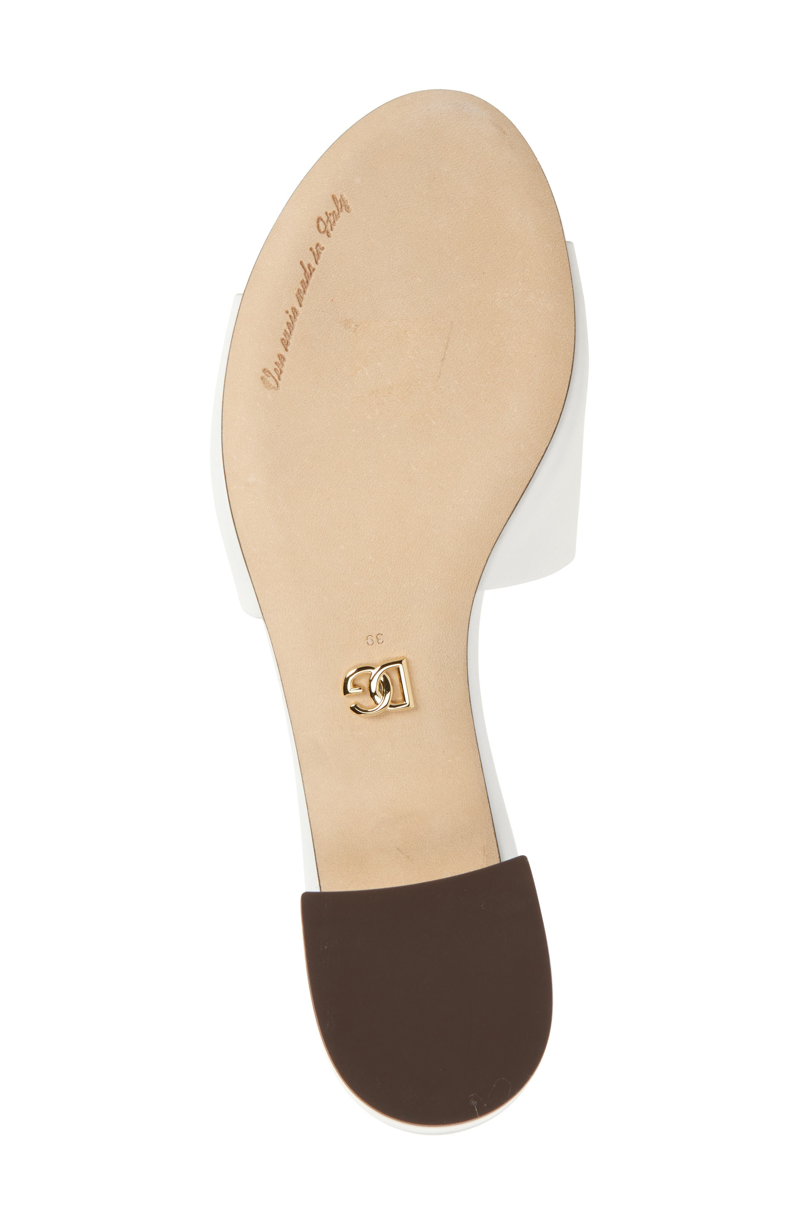 Dolce&Gabbana DG Interlock Slide Sandal in 80001 Bianco at Nordstrom - 6