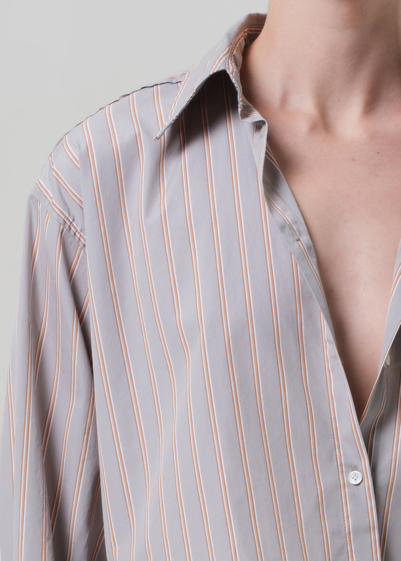 Ana Cropped Shirt In Noble Stripe 5