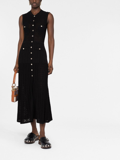 Sandro knitted sleeveless midi dress outlook