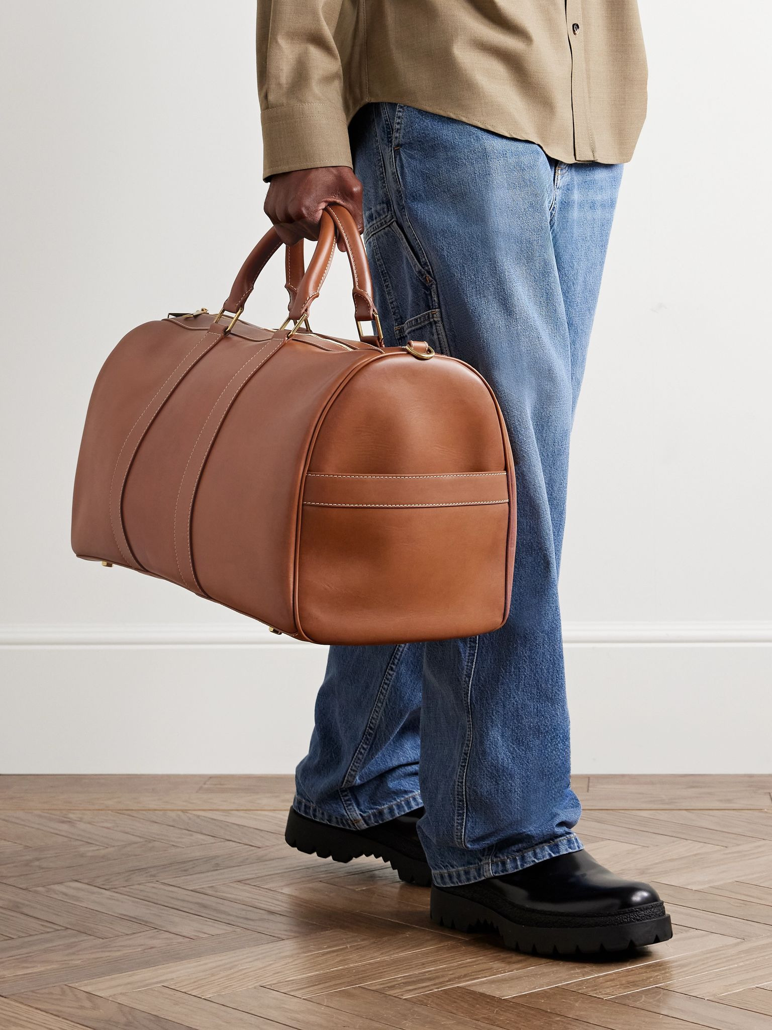 Cabin Leather Duffle Bag Brown - 2