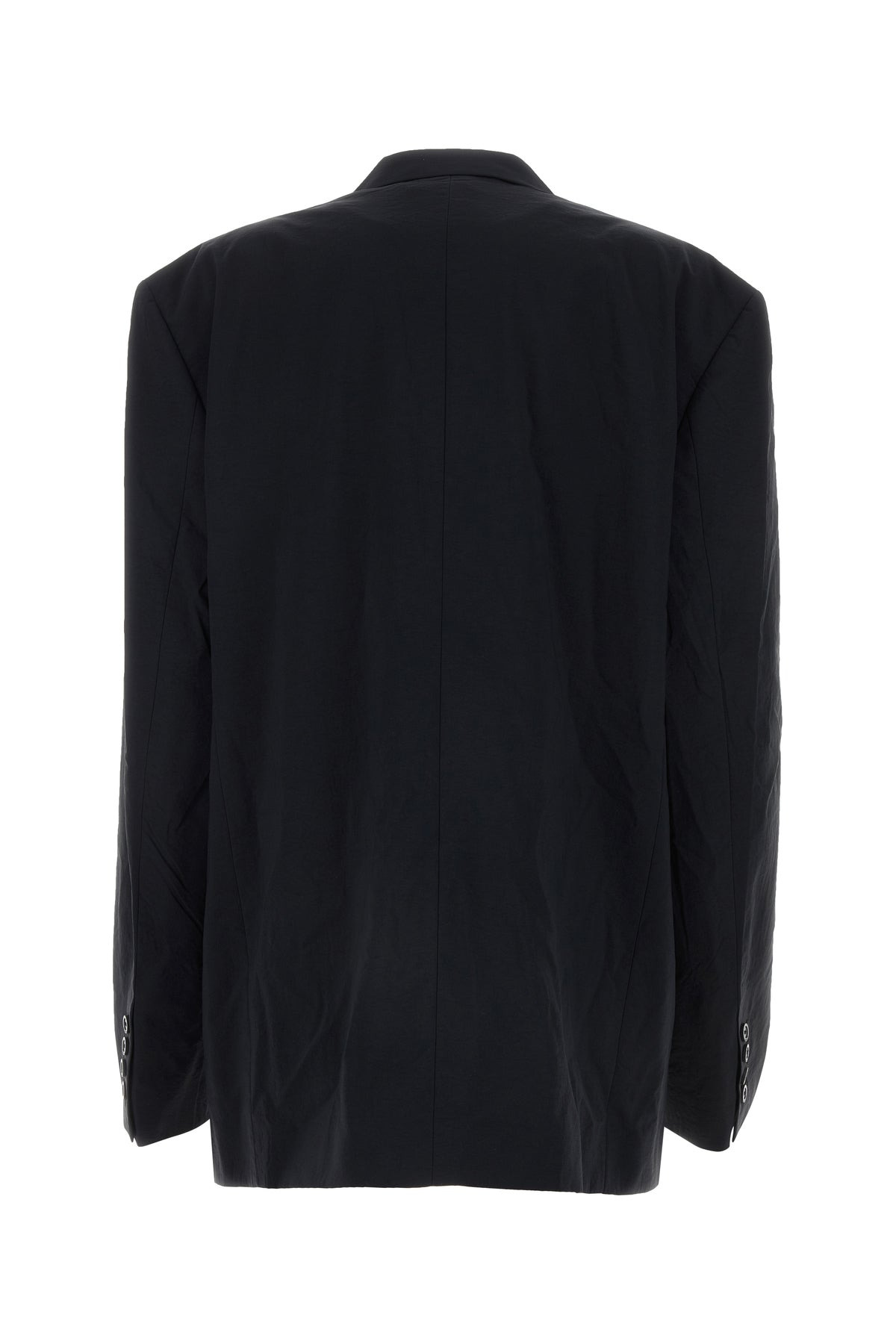 Black nylon oversize blazer - 2