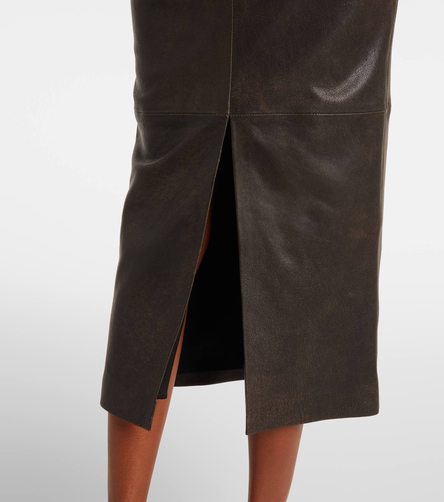 Leather midi dress - 5
