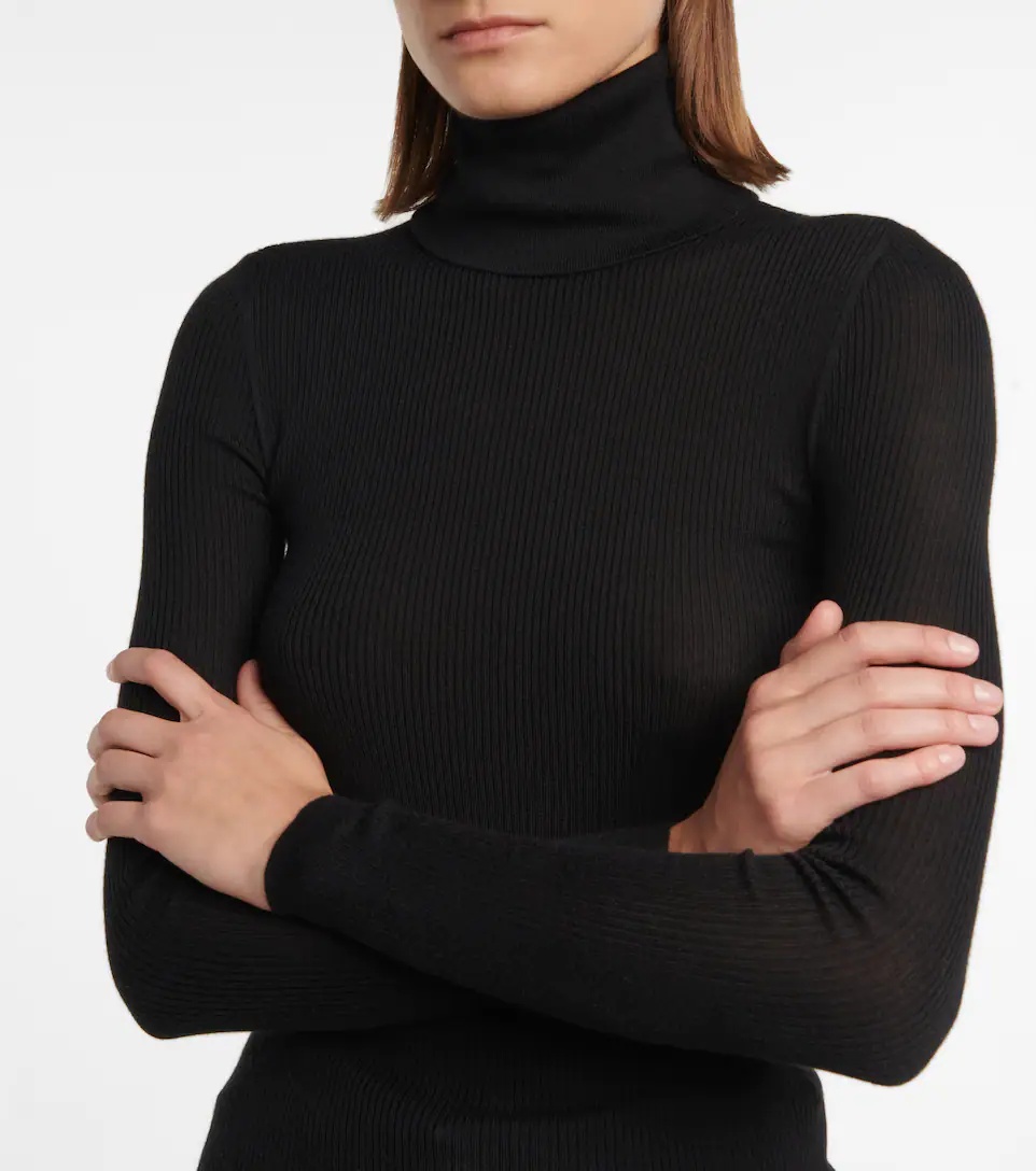 Cashmere, wool and silk turtleneck sweater - 5
