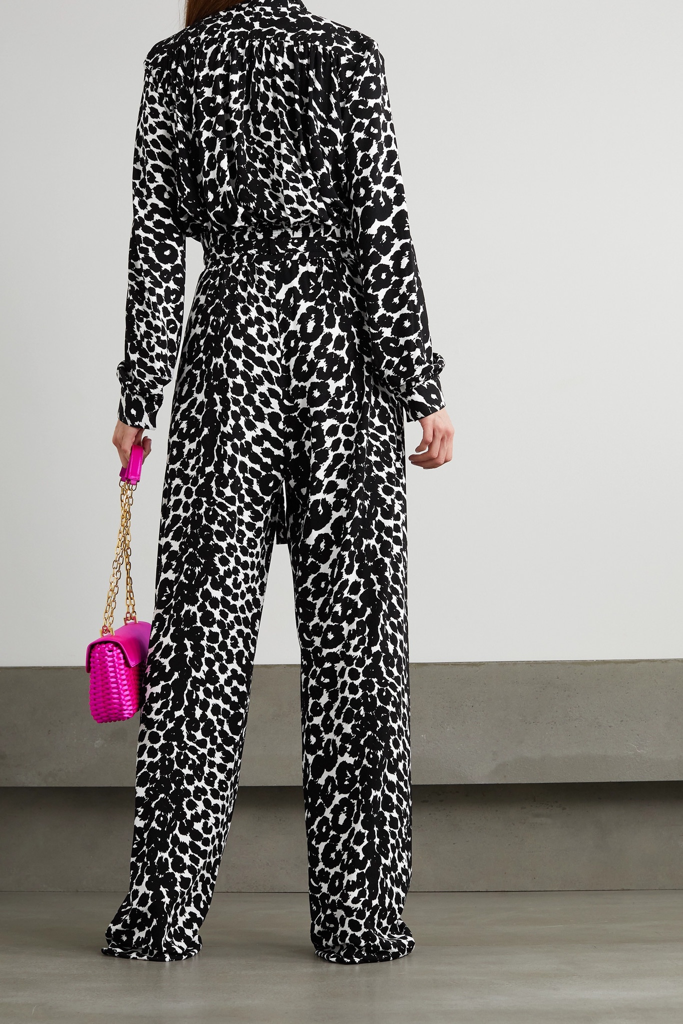 Leopard-print jersey jumpsuit - 3