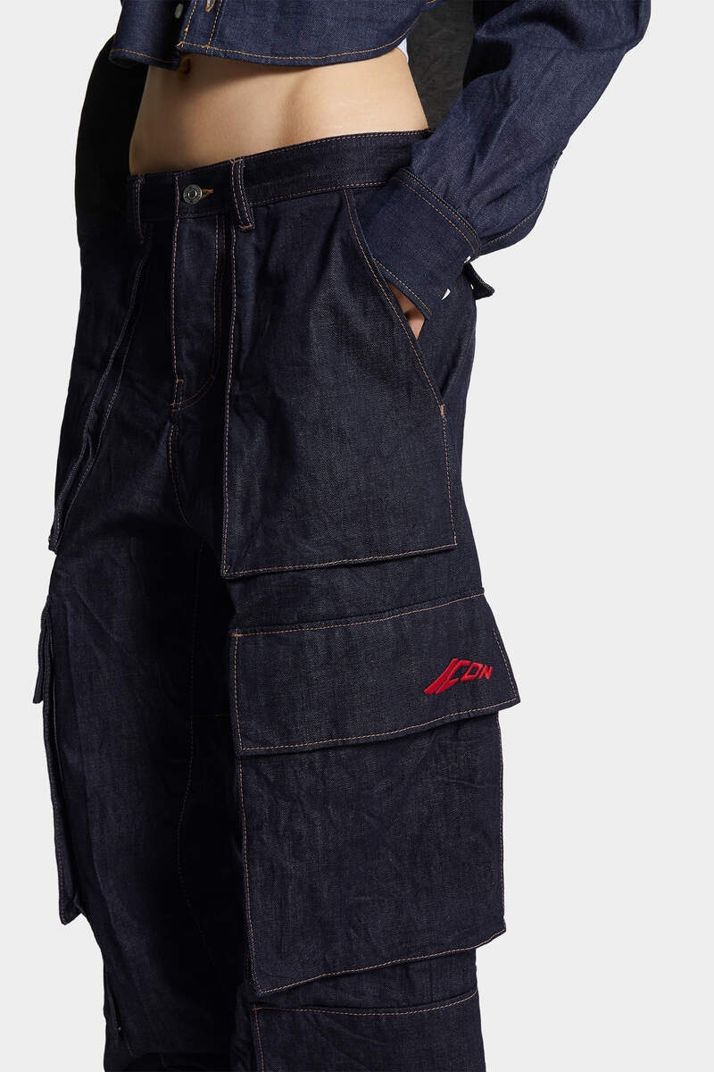 ICON DARK WASH EROS CARGO PANT - 5