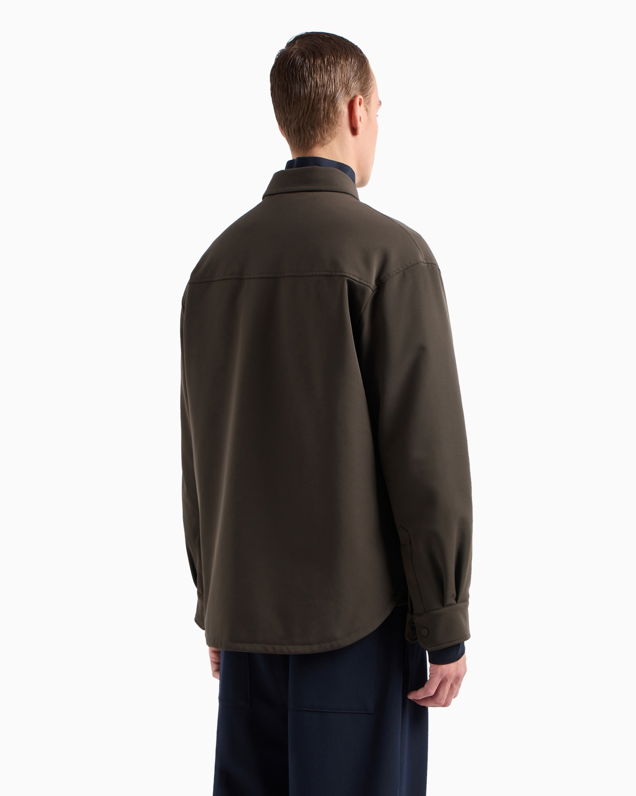 Soft nylon comfort-fit shirt jacket - 3