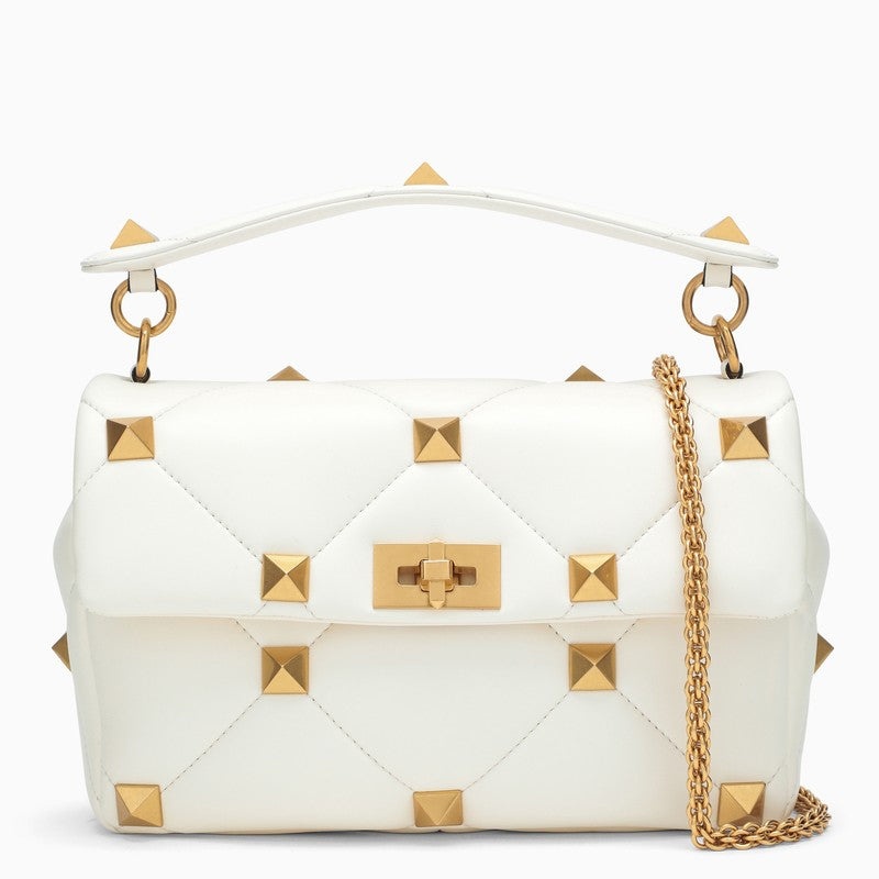 Valentino Garavani Ivory Roman Stud The Shoulder Large Bag Women - 1