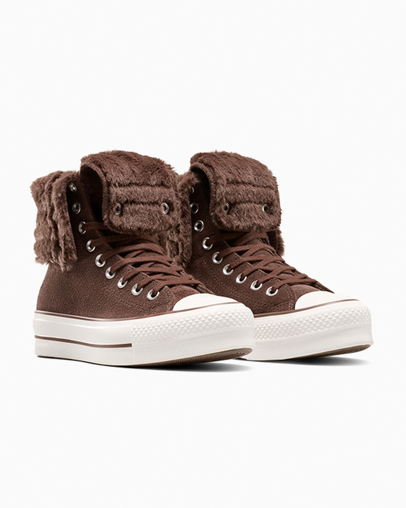 Chuck Taylor All Star Fold-Over Lift Platform XHi Faux Fur 5