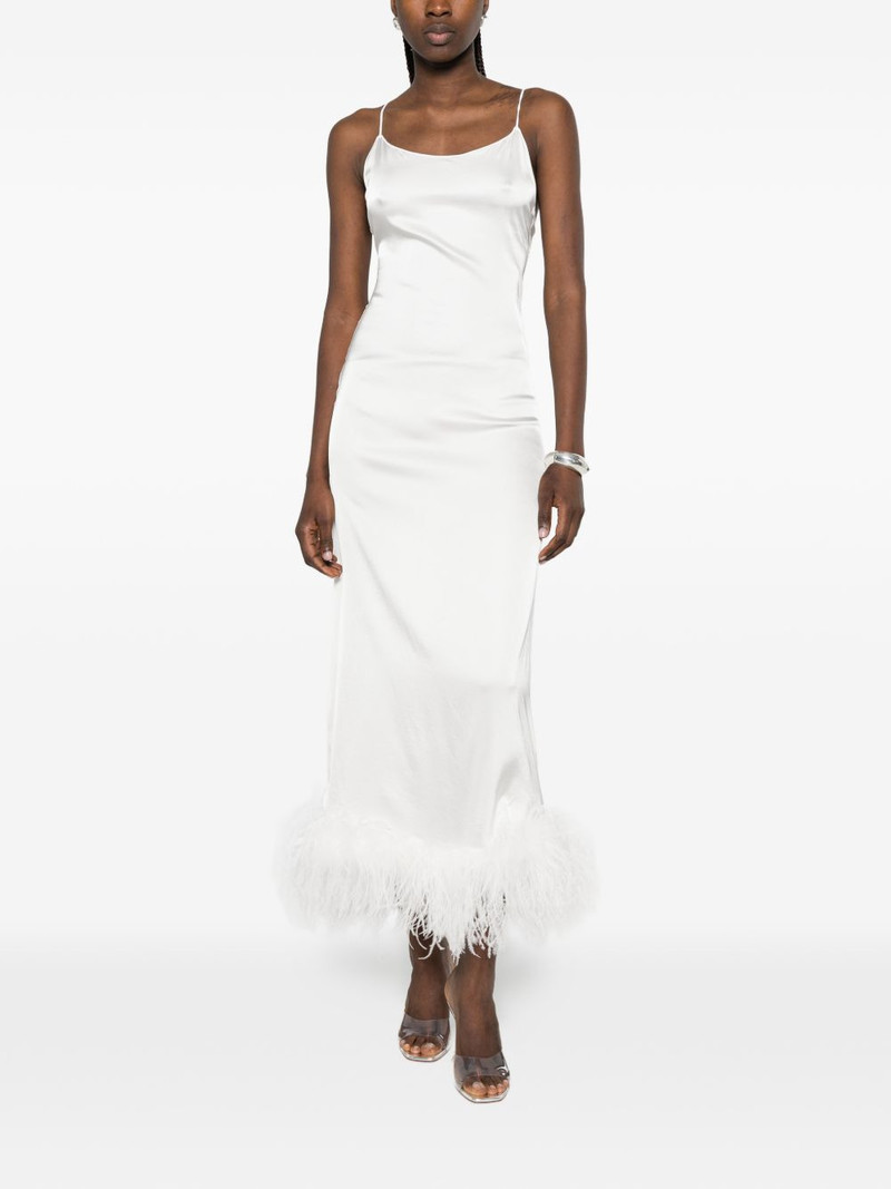 Oséree feather-trim midi dress outlook