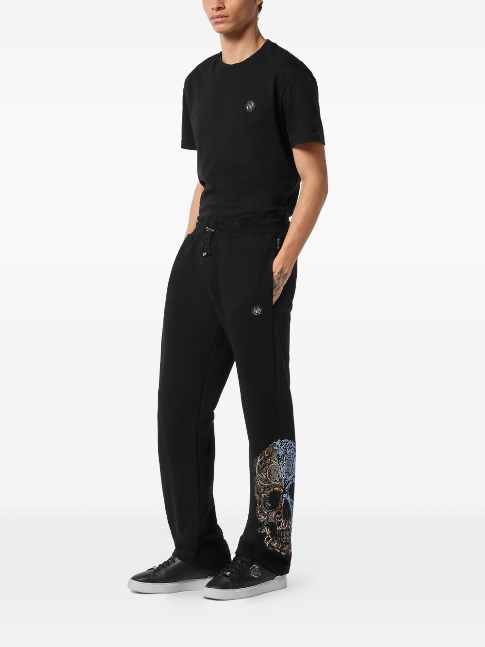skull-embellished track trousers - 2