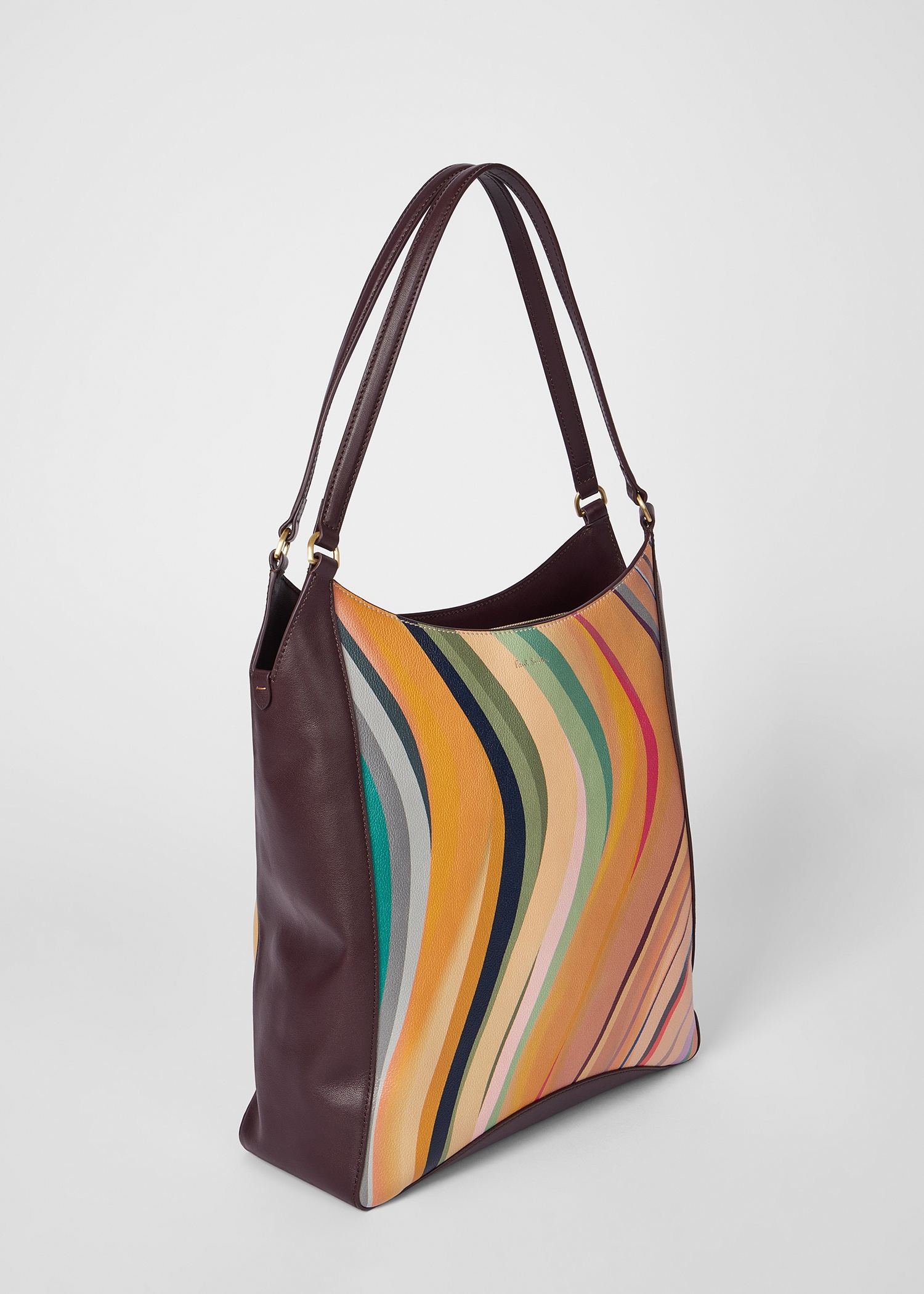 Women's 'Dusky Swirl' Leather Shopper Bag - 2