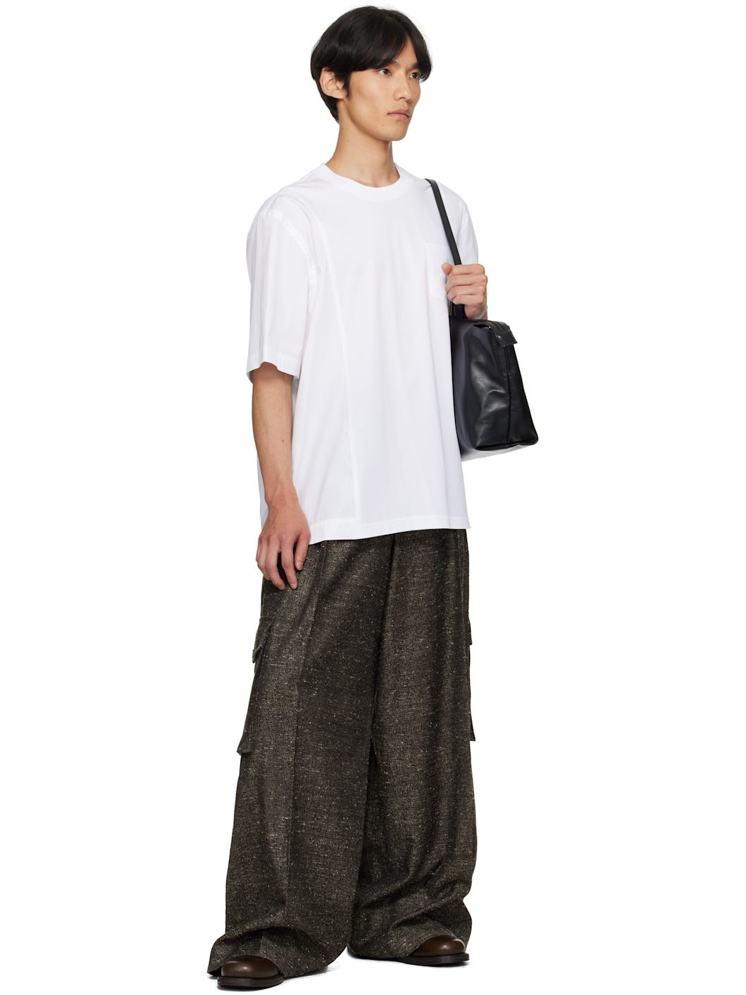 White Poplin x Cotton Jersey T-shirt - 4