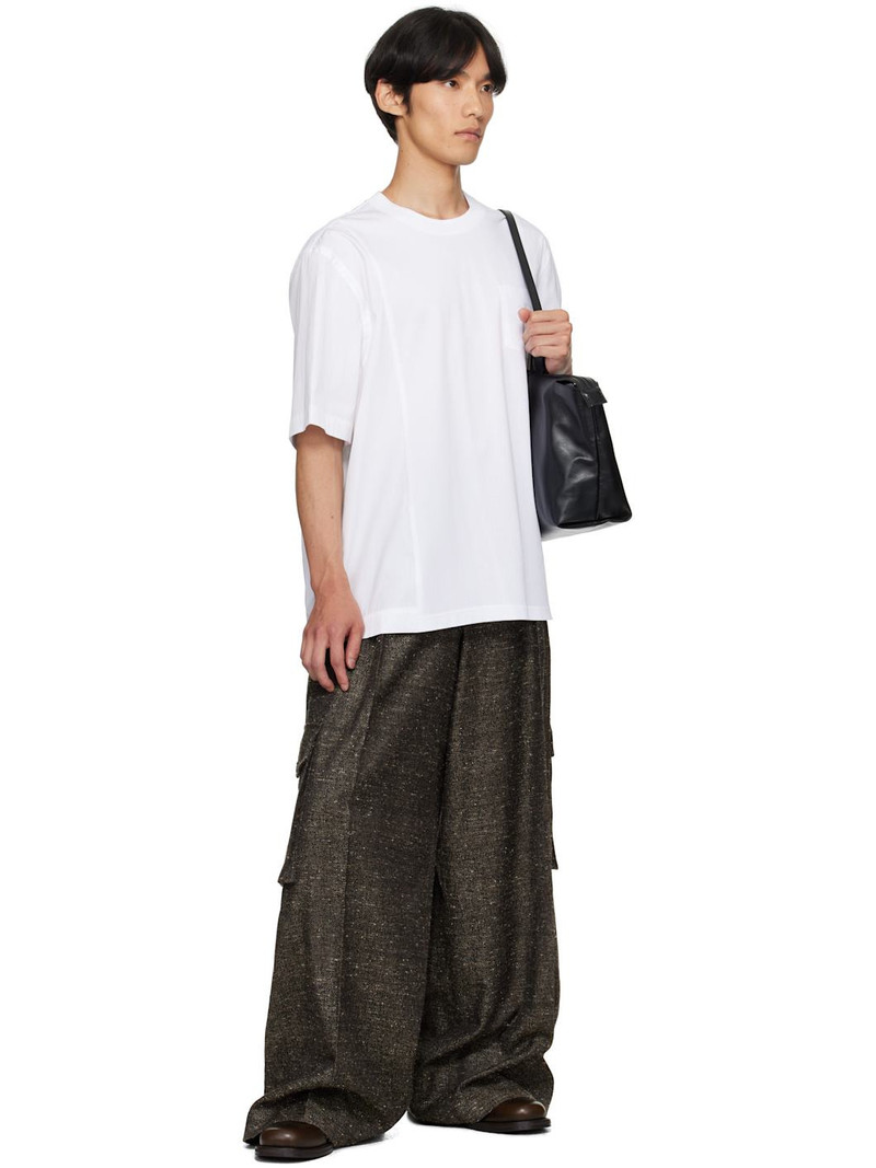 sacai White Poplin x Cotton Jersey T-shirt outlook