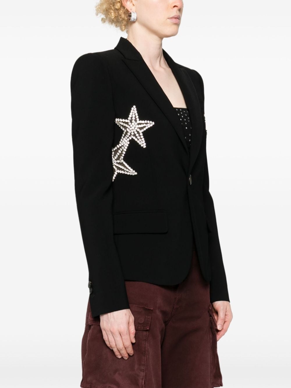 gem-stars single-breasted blazer - 3