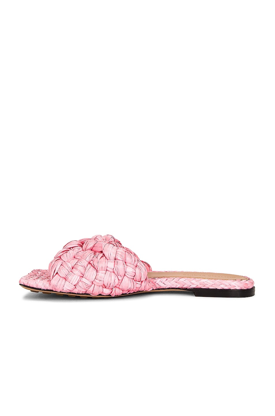 Raffia Stretch Flat Mules - 5