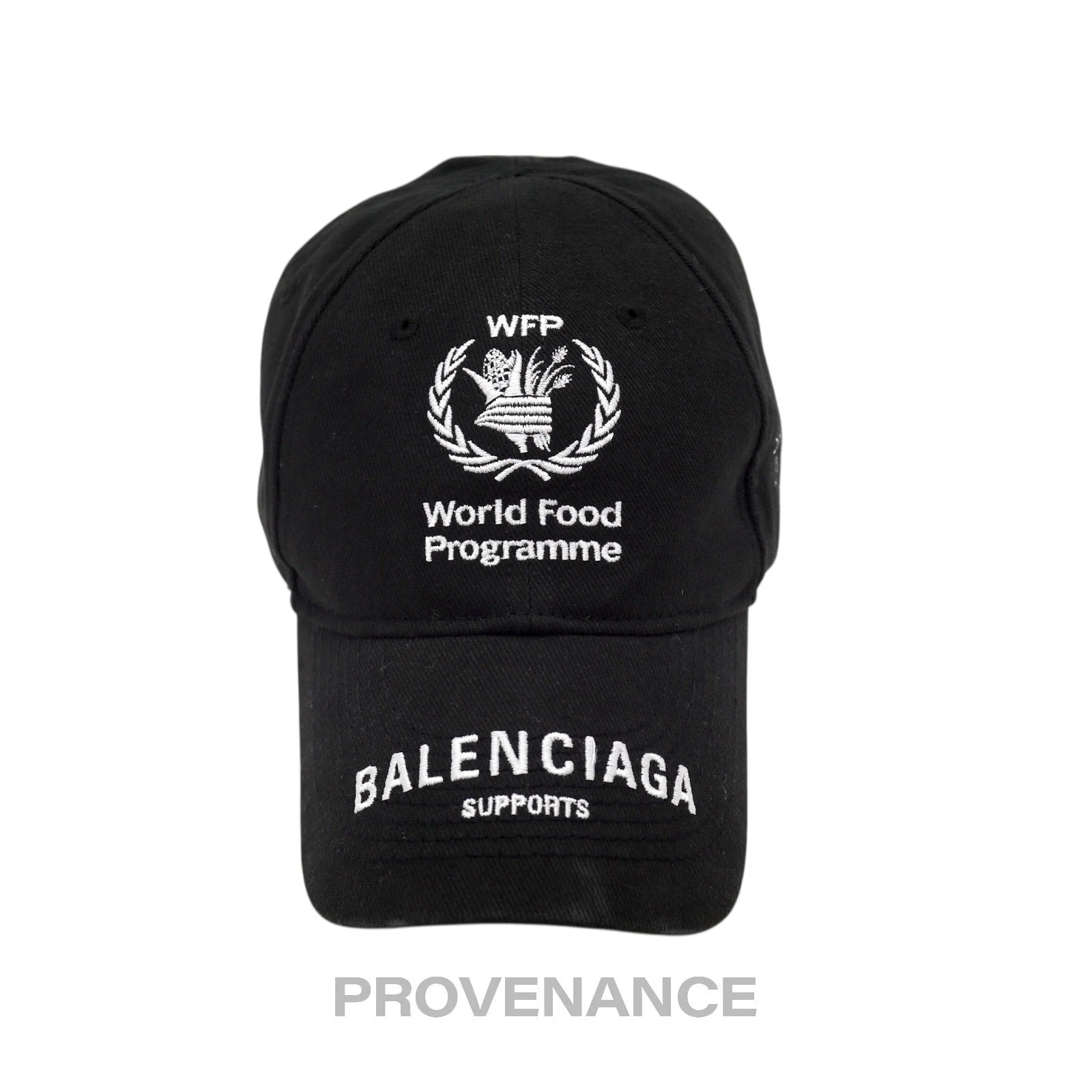 Balenciaga WFP World Food Programme Cap - Black White - 1
