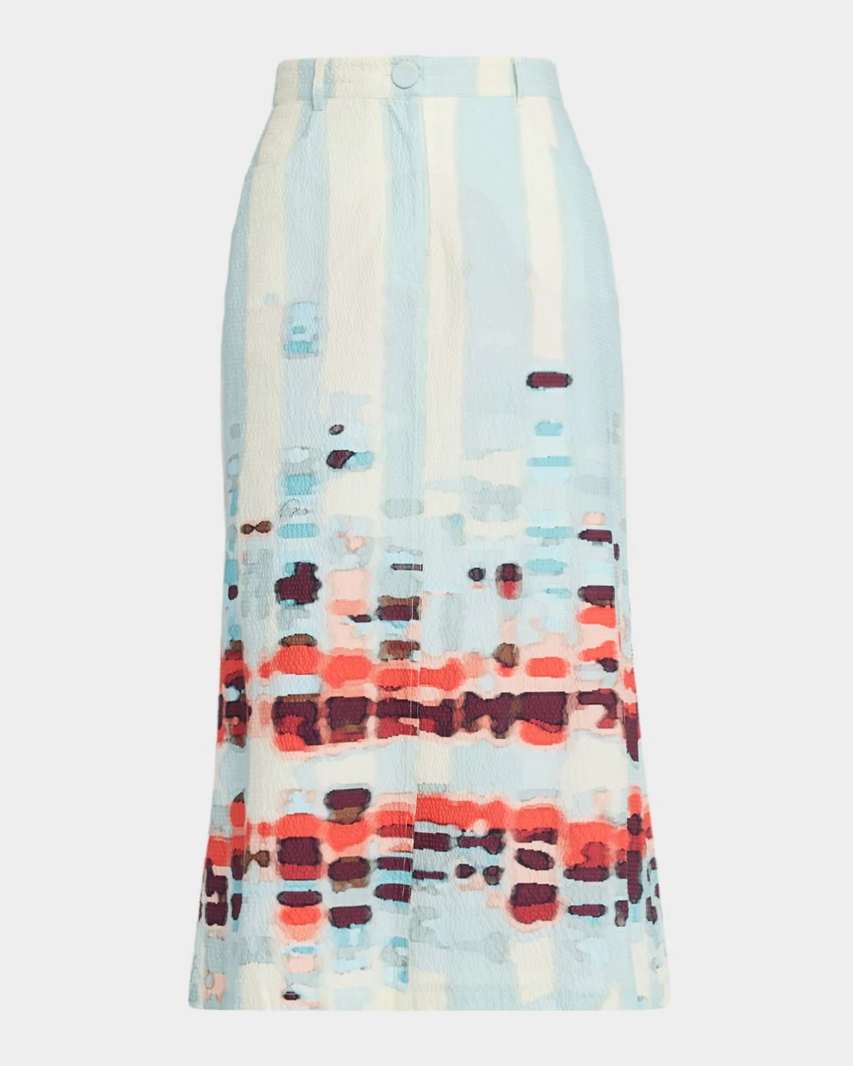 Layan Stretch Cotton Midi Skirt - 1