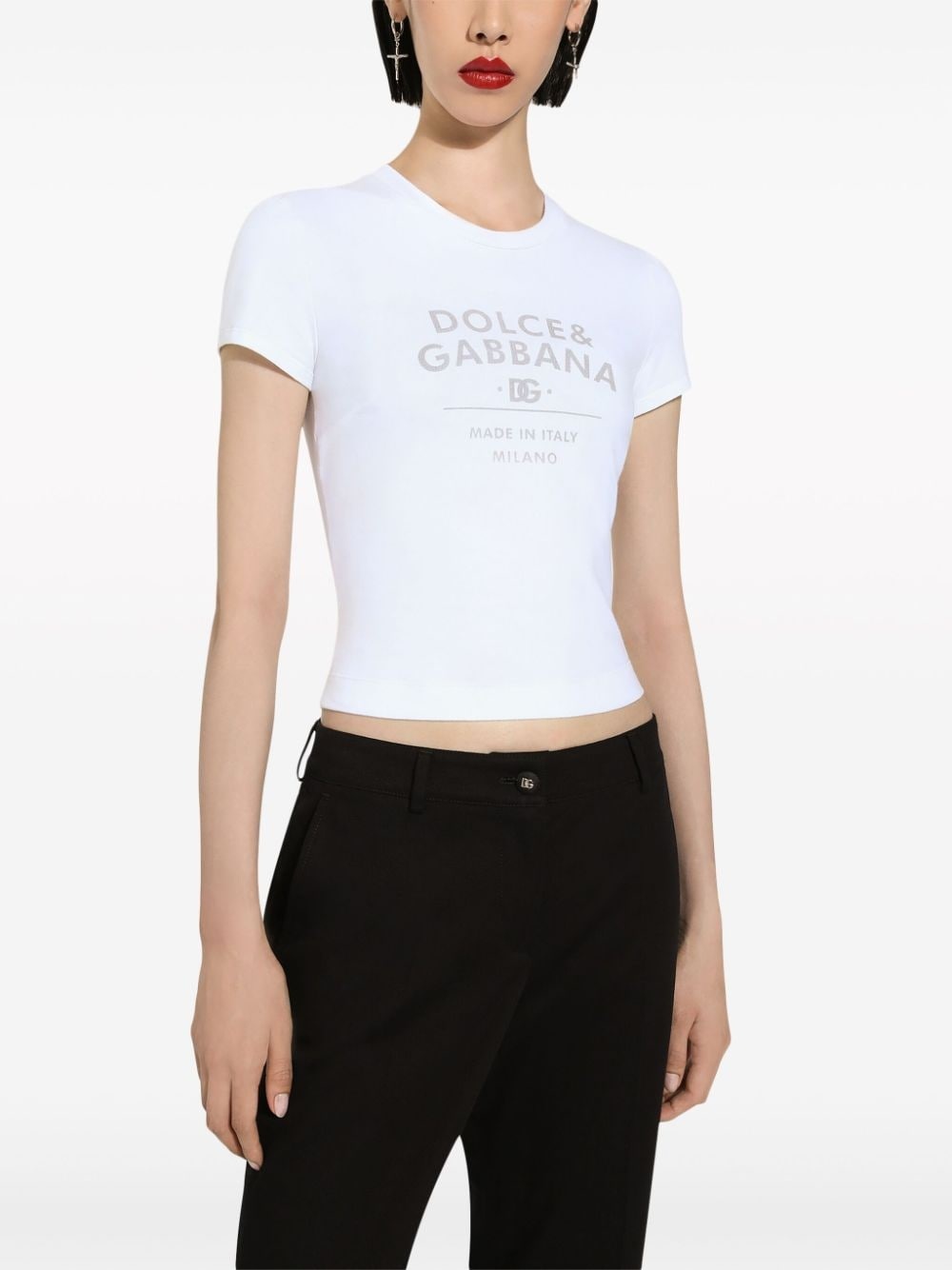 logo-print cotton-blend T-shirt - 3