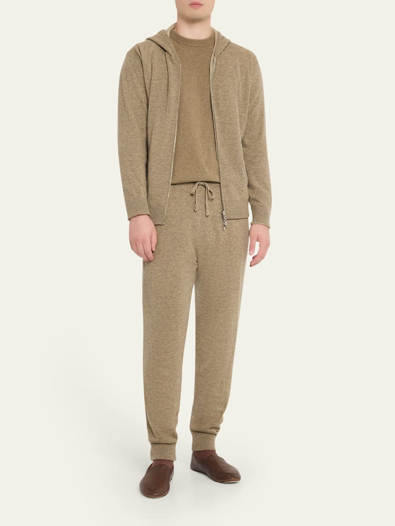 Loro Piana Men's Duo Cashmere Hooded Zip Sweater outlook