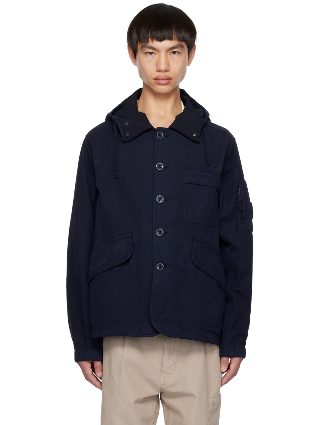 Navy Chore Jacket - 1