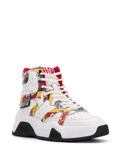 VERSACE JEANS COUTURE lace-up hi-top sneakers  outlook