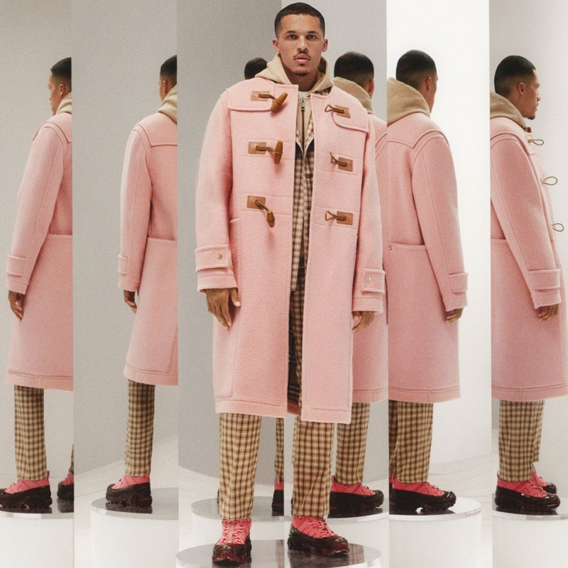 Vintage Check-lined Felted Wool Duffle Coat 3