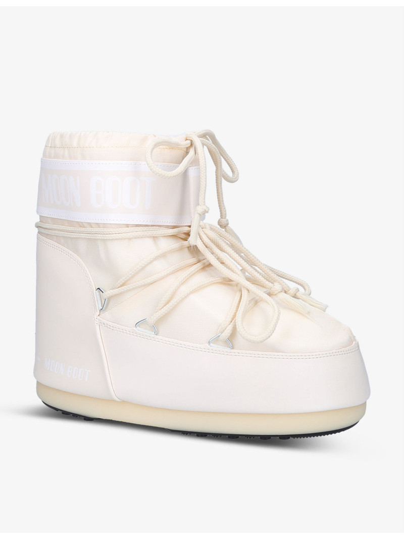Icon Low shell and faux leather snow boots Cream 6