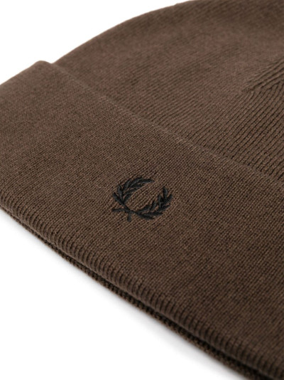 Fred Perry logo-embroidered turn up-brim beanie outlook