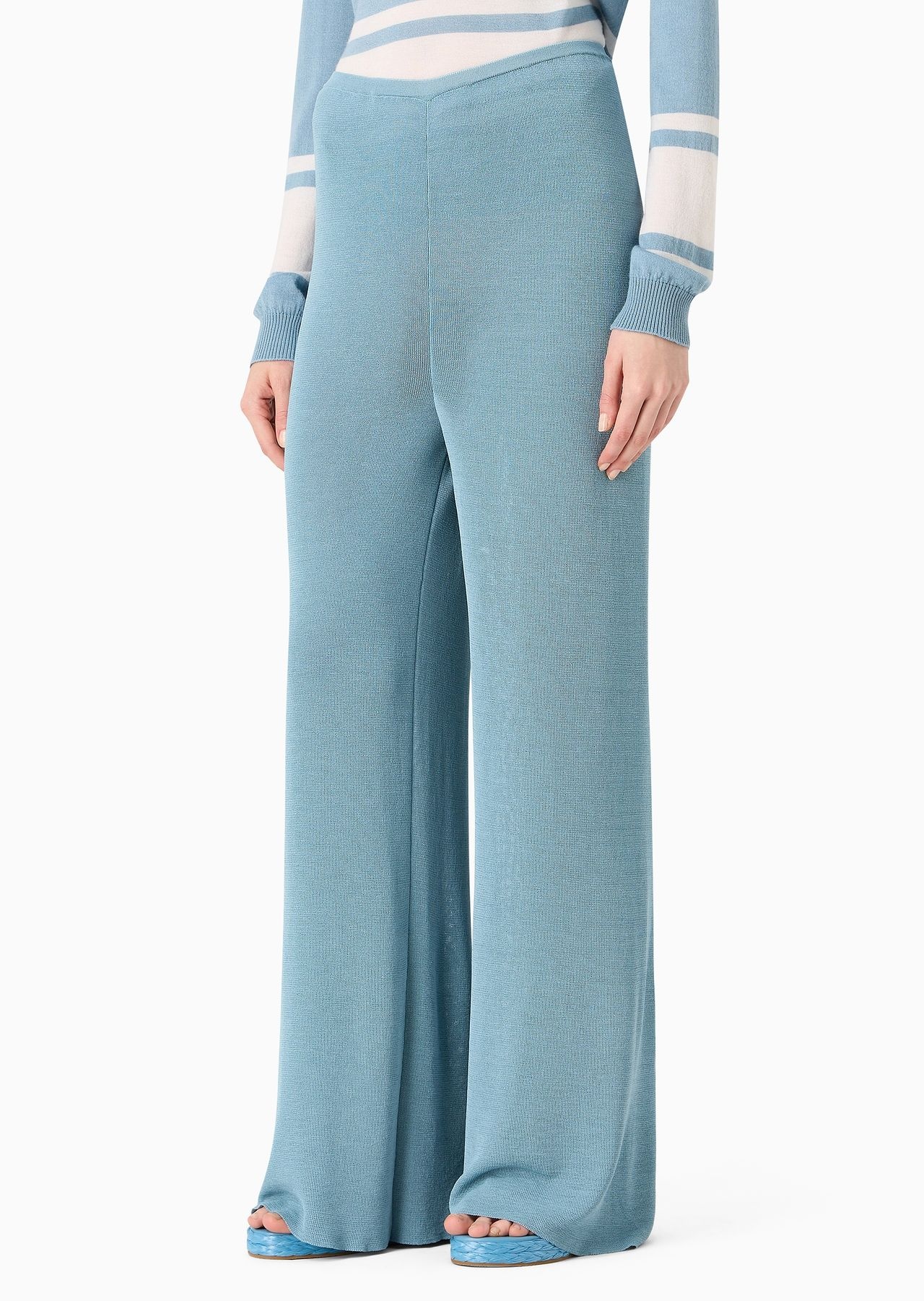 Viscose-blend knit trousers - 2