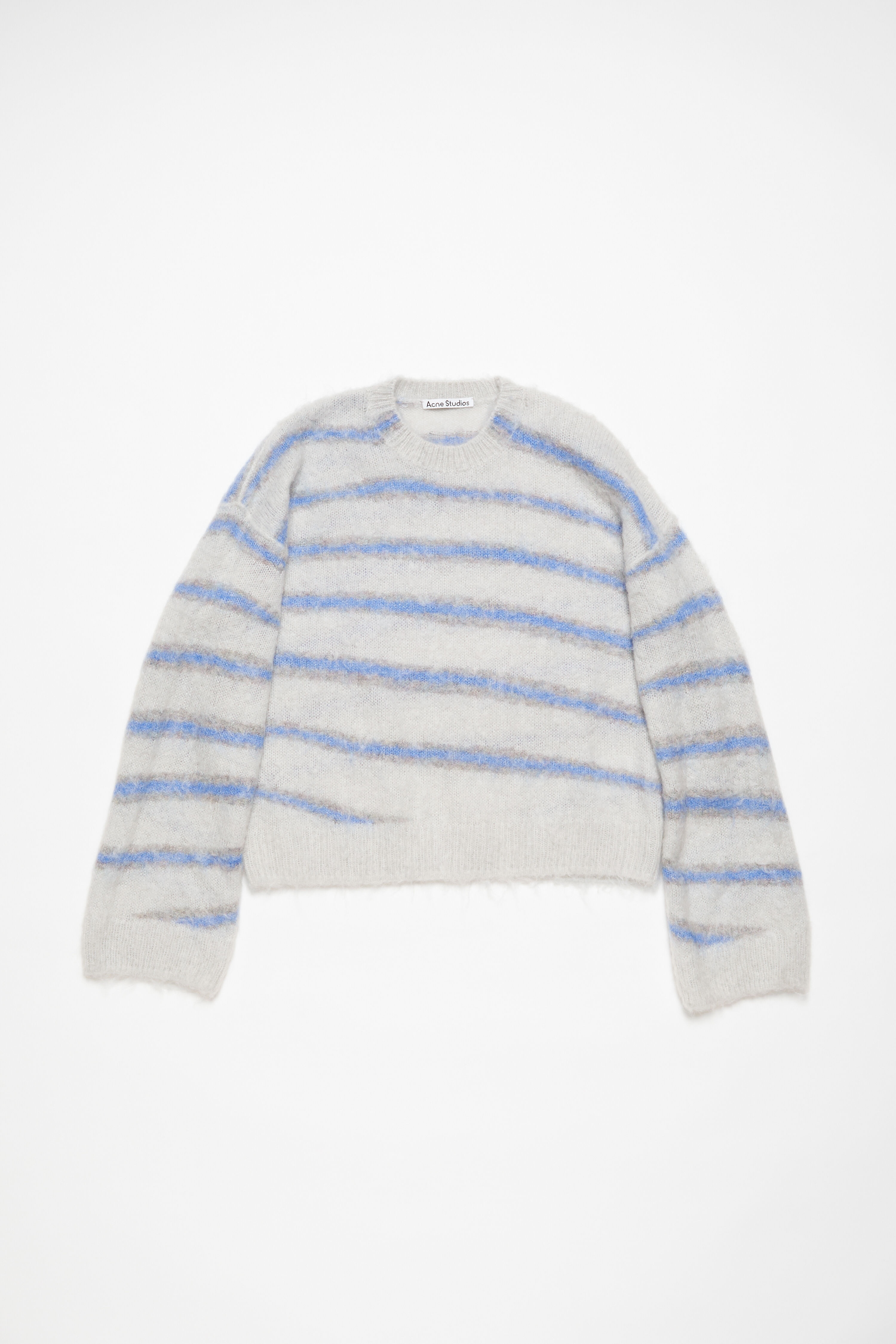 Mohair blend jumper - Light grey/sweet blue - 1