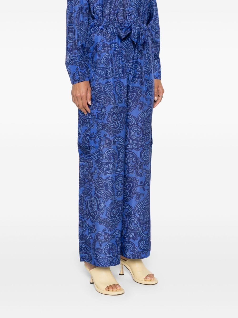 Ottie silk palazzo trousers - 3