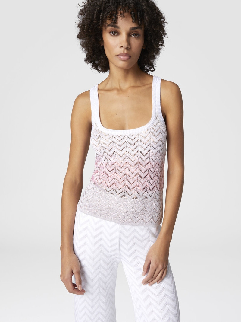Shaded chevron viscose tank top 4