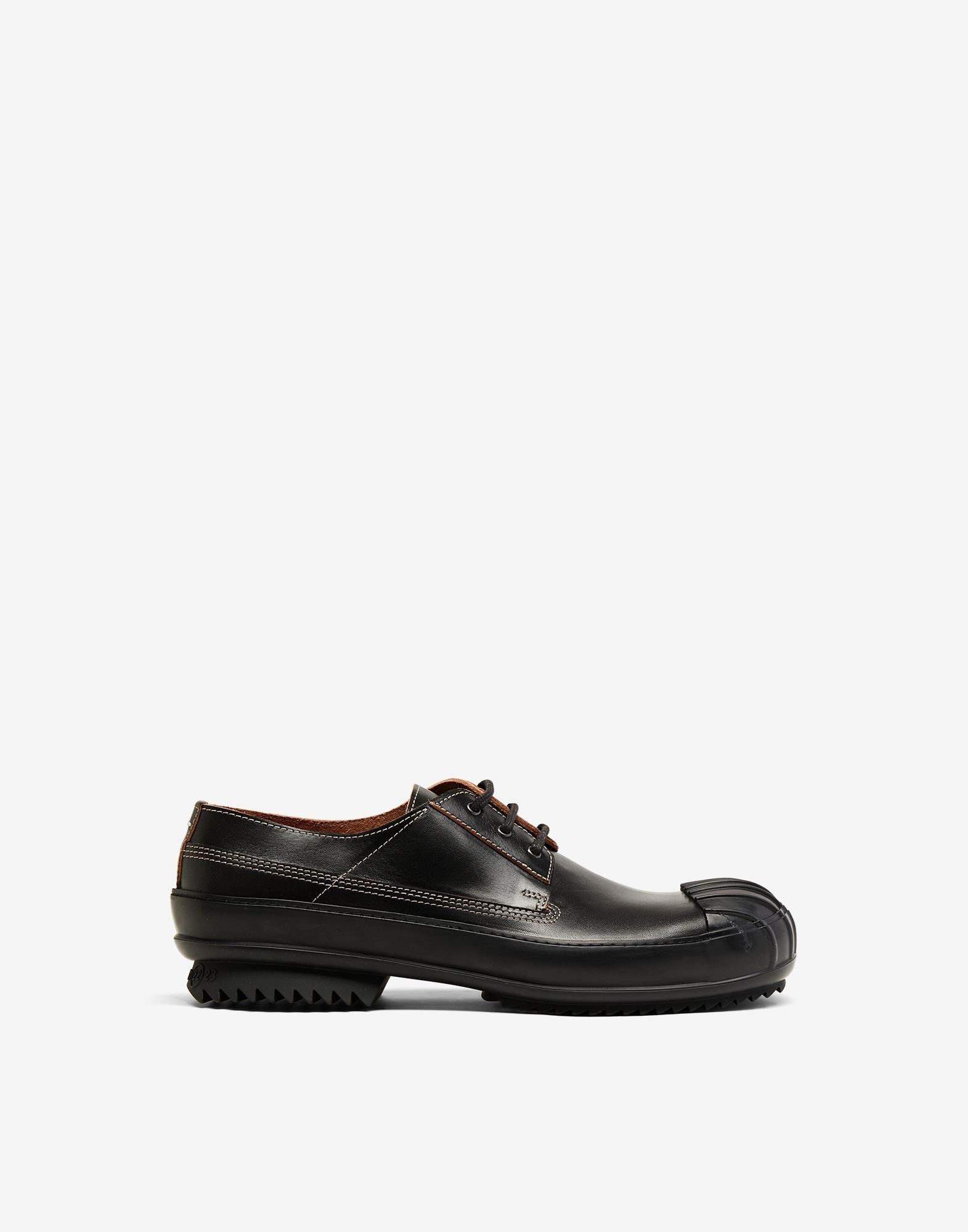 Brushed leather duck shoes - 1