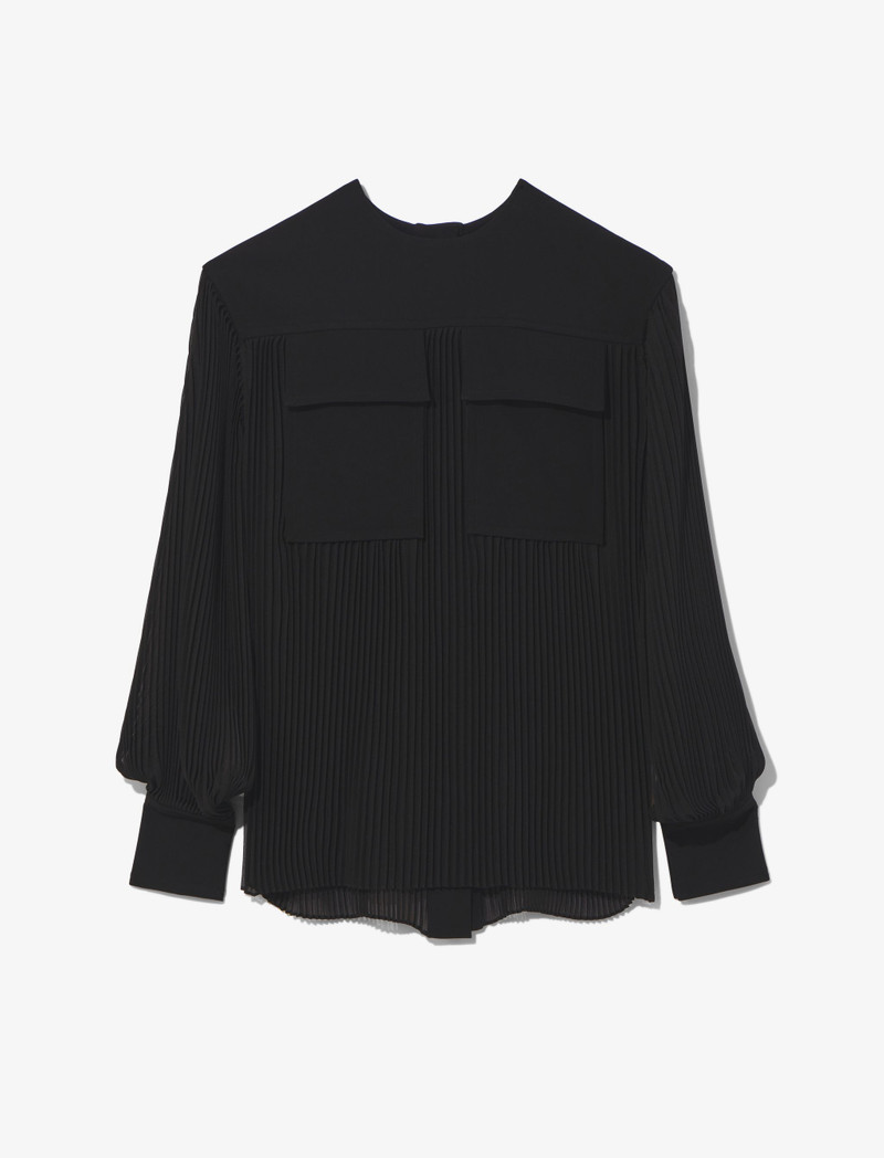 Sheer Pleated Flou 상단 1
