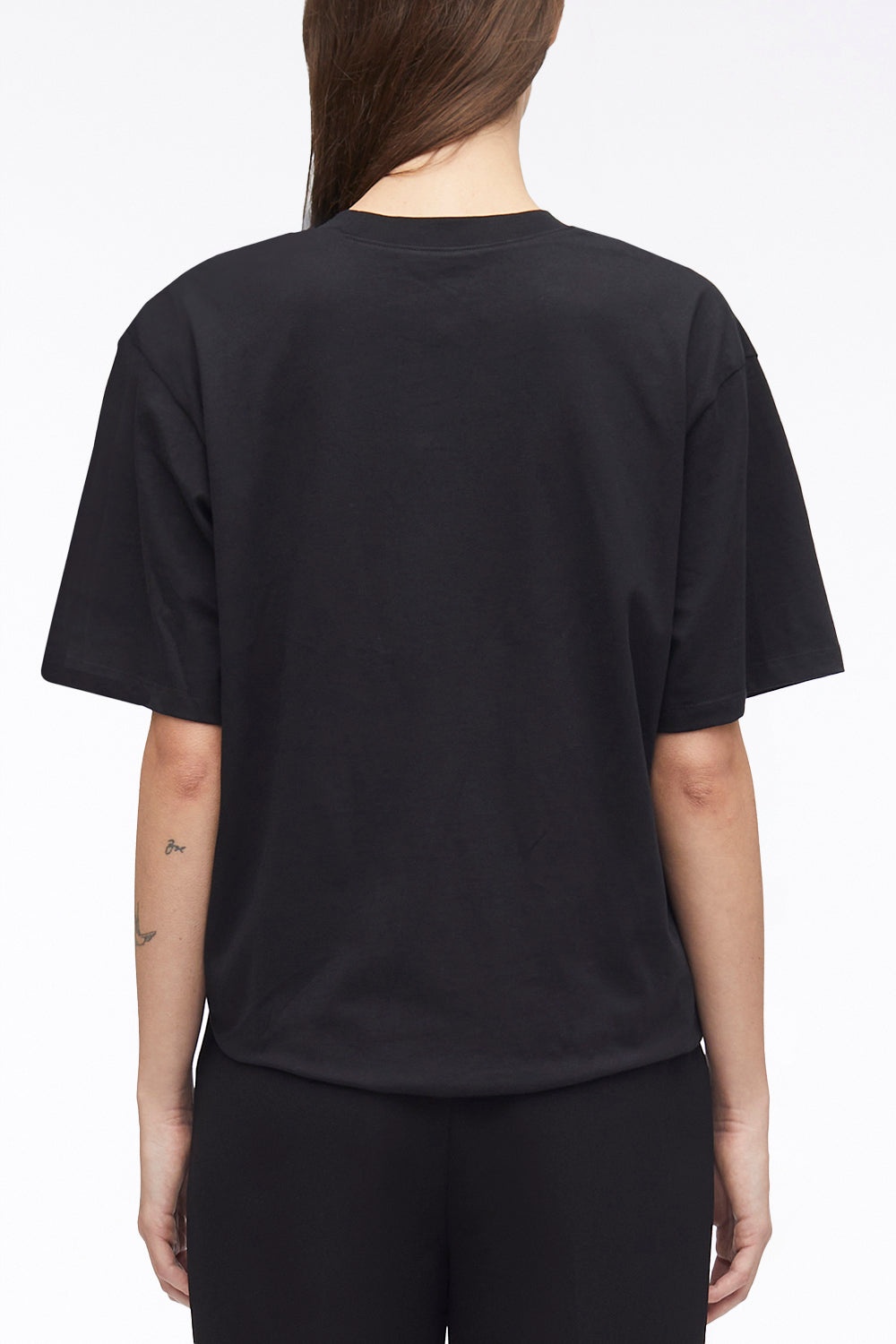 Short Sleeve Draped Cotton Jersey T-Shirt - 4