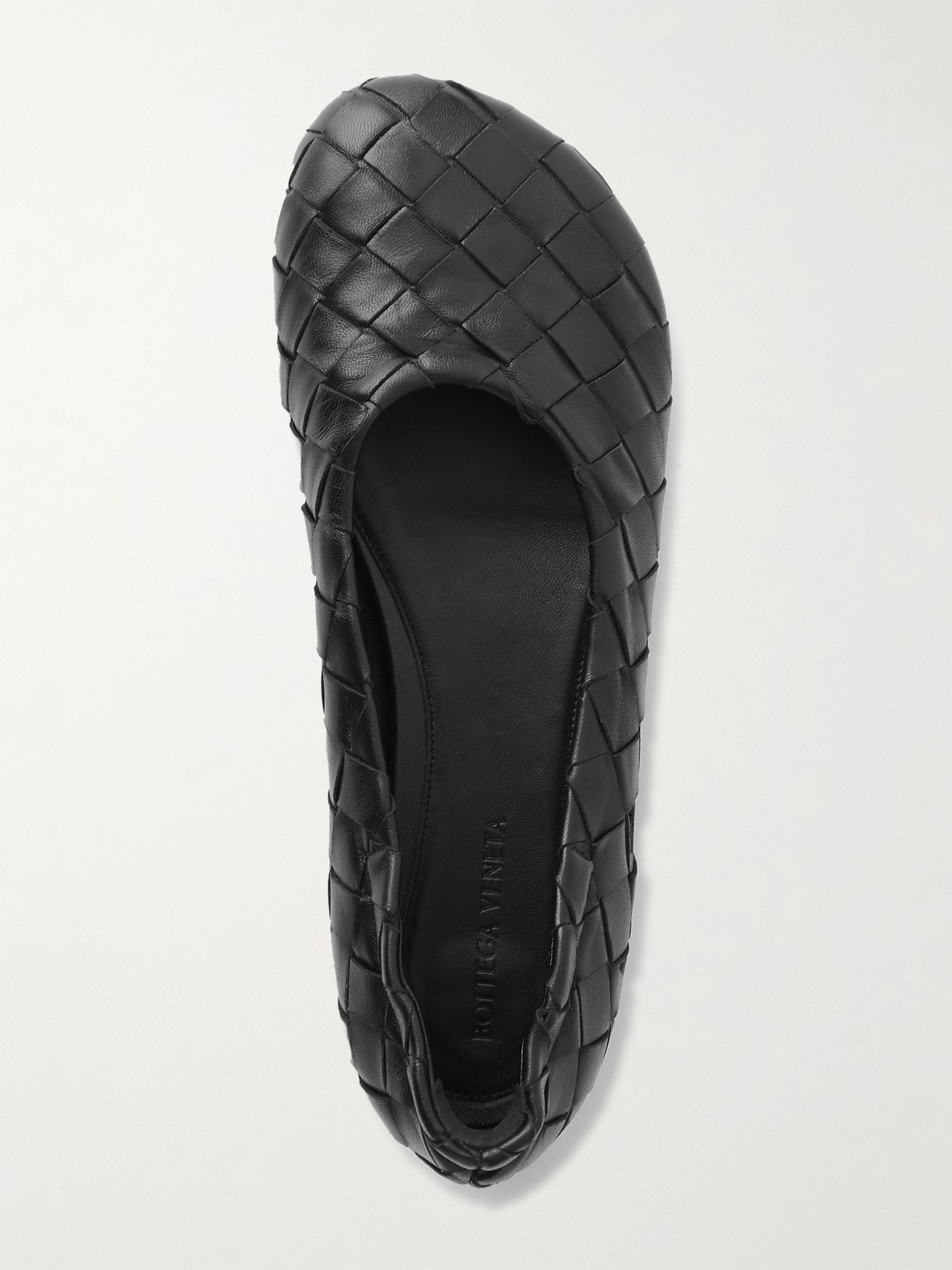 Atomic intrecciato leather ballet flats Black - 2